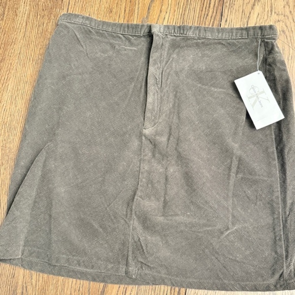 Calvin Klein Brown Corduroy Skirt Juniors Sz 11 NWT (see desc) AS